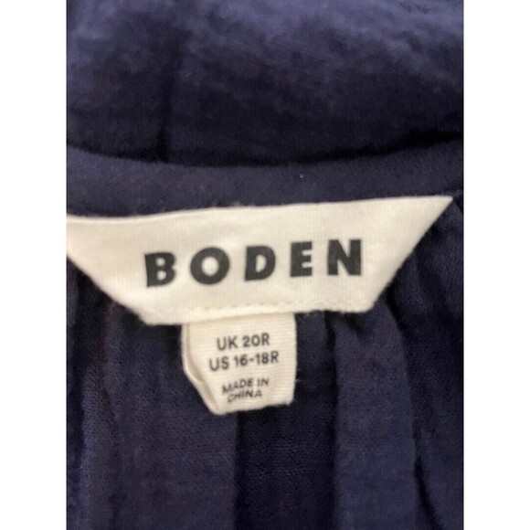 Boden Woman's Navy Blue Tank Dress Knee High US 16/18R UK 20R Baumwolle Cotton - Picture 7 of 10